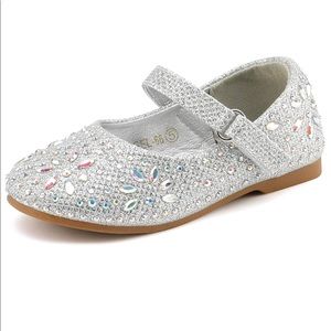 Sparkly Silver Mary Janes